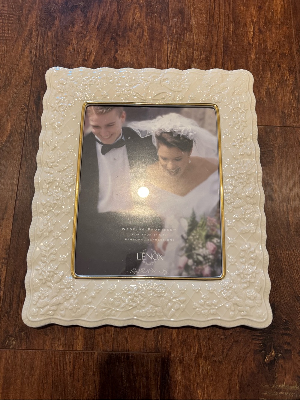 Vintage Lenox Wedding Promises Porcelain Picture Frame 8x10